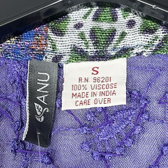 Anu Cardigan Womens Size Small Multicolored Draped Open Front Vest Cardigan - Picture 9 of 11